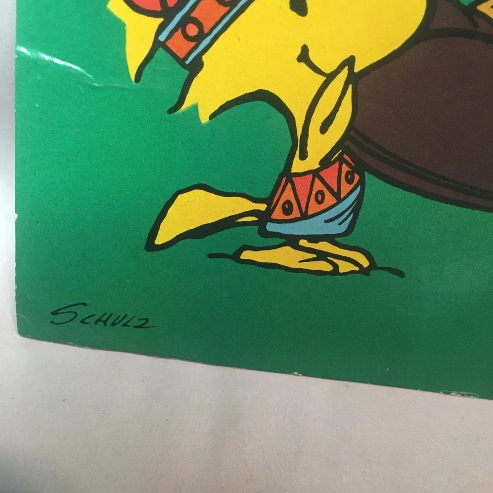 1965 Peanuts Snoopy & Woodstock Thanksgiving Die Cut Charles Schulz 12